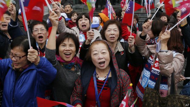 台湾大选投票开始  民进党对决国民党