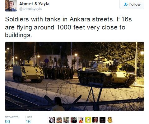 土耳其军人发动政变   总统下落不明