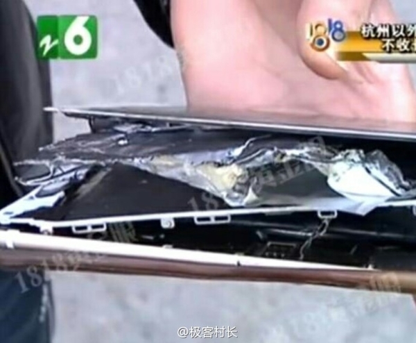 杭州男子iPhone 6s自燃：烧穿了衣服