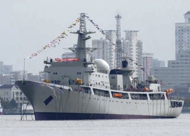 中国新型电子侦察船上海下水 已是第7艘