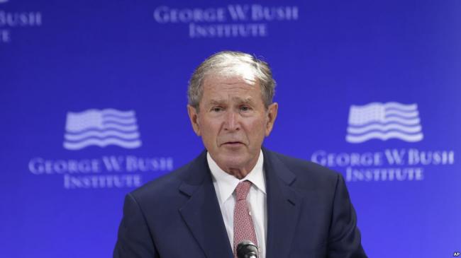 前总统小布什感到痛心  罕见跳出来表白