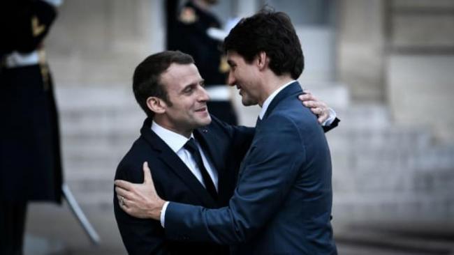加拿大总理特鲁多现身法国