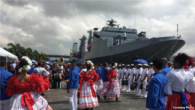 台湾军舰2018年4月抵达多米尼加访问（台湾驻多米尼加大使馆照片）