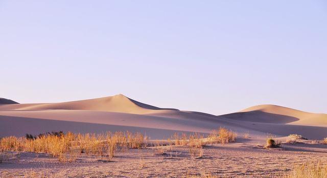 中国最大的沙漠也有水源 而且还很美