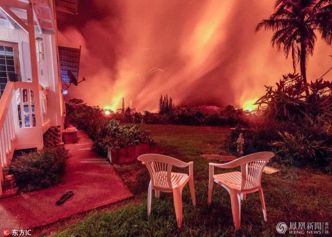 实拍夏威夷火山爆发   惊魂一幕如地狱
