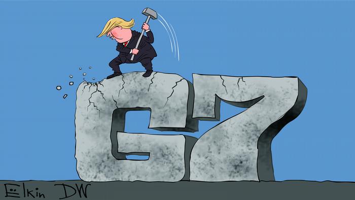 Karikatur G7-Treffen in Kanada 