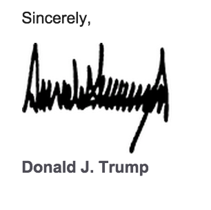 川普为何酷爱“晒签名”