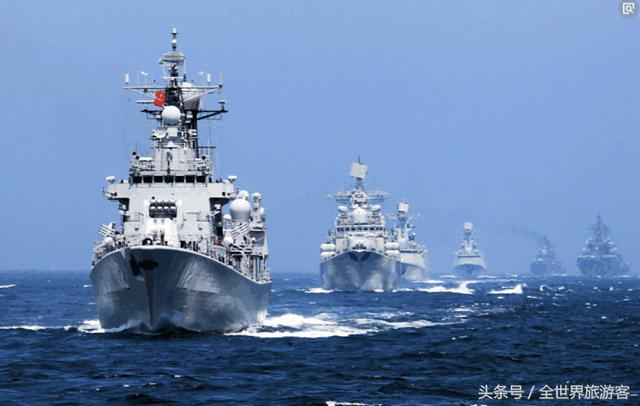 美带领“小弟”海上军演，中国军舰霸气插入