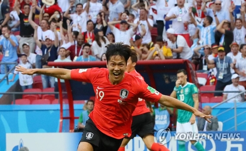 世界杯韩国2比0大败排名第一的德国