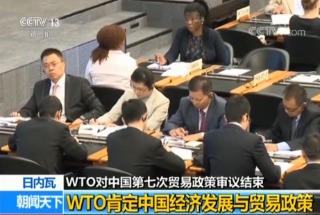WTO肯定中国经济发展与贸易政策