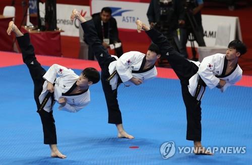 亚运跆拳道品势赛 韩国夺2金1银1铜
