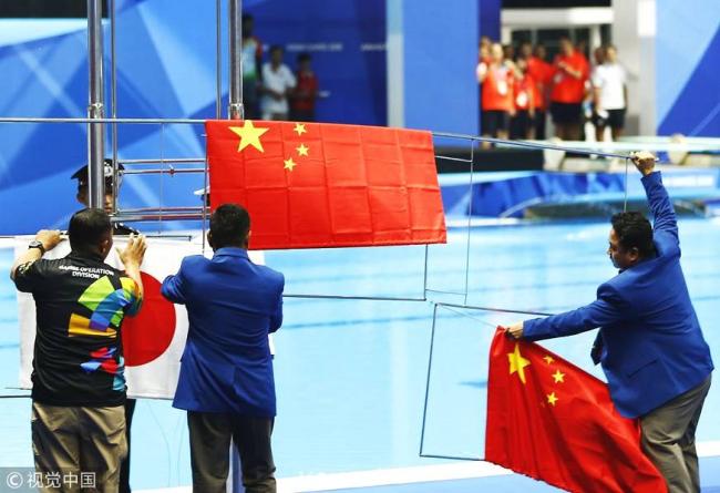 孙杨感动中国   要求重新升国旗奏国歌