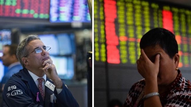 中国股市劲挫超3% 跌破股灾"熔断底"