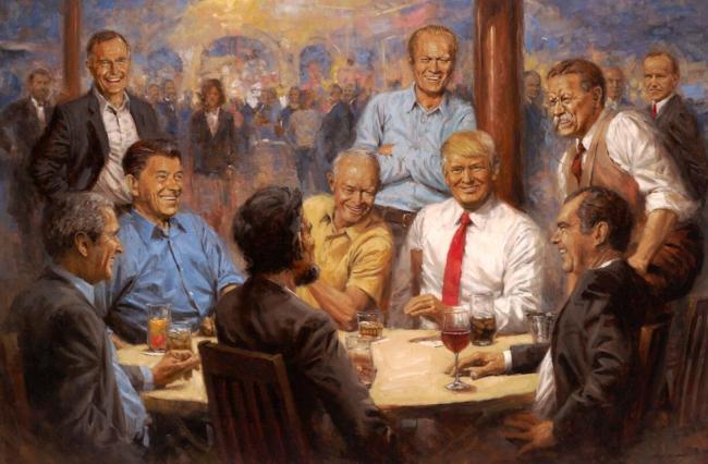川普的白宫  挂着这样一幅画
