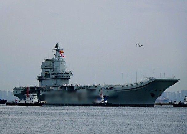 中国首艘国产航母第3次海试　