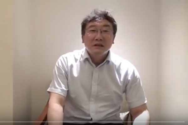 疑似最高法院法官王林清为自保，录制视频讲述事情。（视频截图）