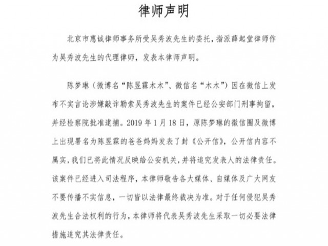 吴秀波被指用公安部关系逮捕女主