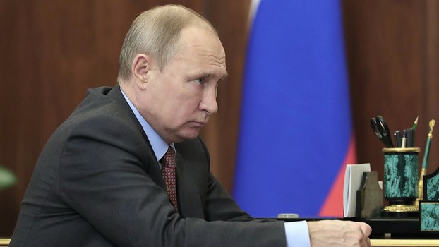 普京总统表示，俄罗斯也将暂停履行《中导条约》。（美联社）