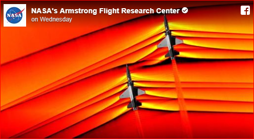 NASA首次拍到2架超音速飞机震波互动