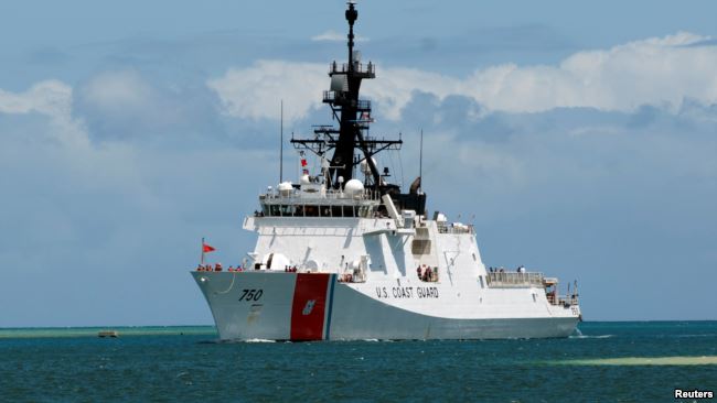 美国海警队“巴索夫”号缉私舰2018年3月11日在太平洋巡航（美国海警队照片）
