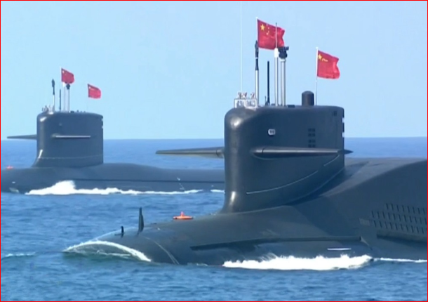 青岛阅兵最新改进型094核潜艇现身