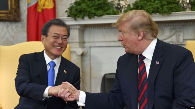 川普G20后访韩 与文在寅讨论朝鲜半岛去核问题