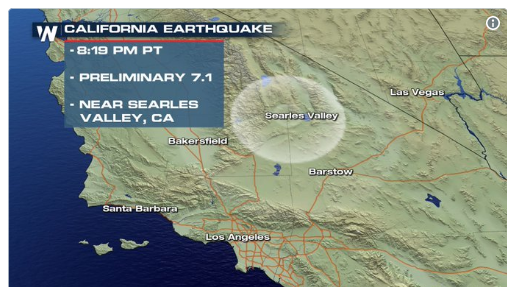 快讯：南加州发生7.1级地震