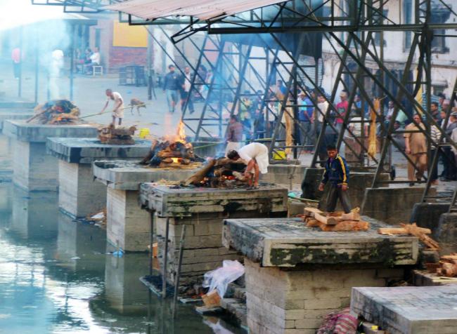 尼泊尔有一特殊现象：小孩常年游走在烧尸庙
