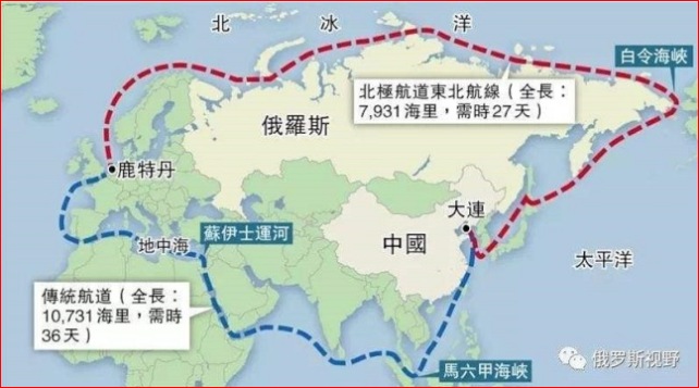 俄罗斯首次透过北极航线向中国发货