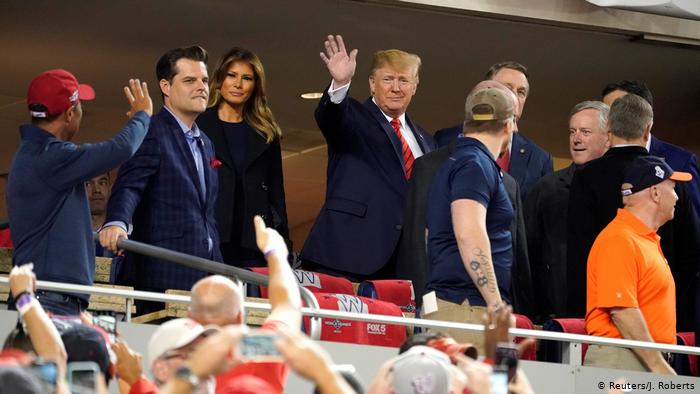 USA Donald Trump beim Basketballspiel Washington Nationals - Houston Astros (Reuters/J. Roberts)