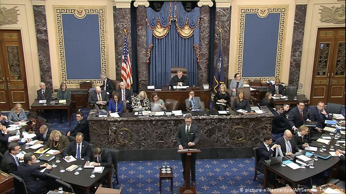 Amtsenthebungsverfahren in den USA (picture-alliance/dpa/AP/Senate Television)