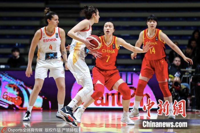 中国队和西班牙的比赛中。图片来源：Osports全体育