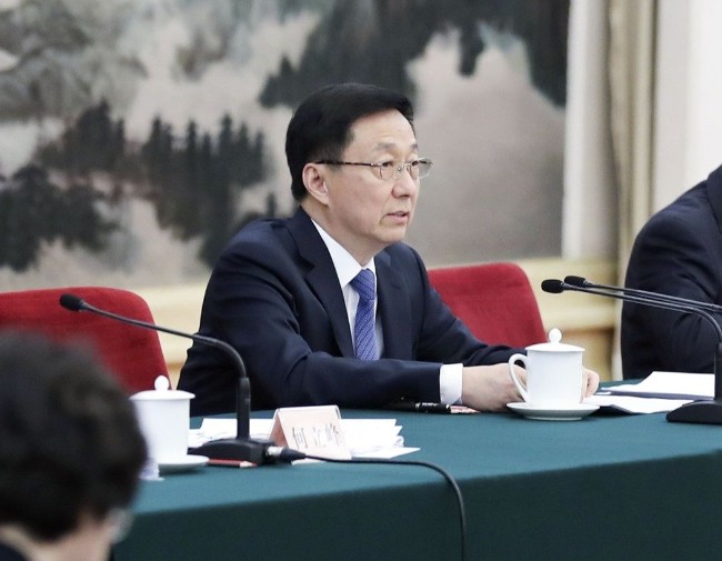 韩正：不要低估北京订立"港版国安法"决心
