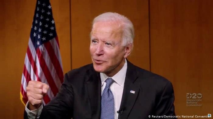 USA | Wisconsin | Joe Biden spricht in der 4. und letzten Nacht des Demokratischen Nationalkonvents 2020 mit Gewerkschaftsarbeitern (Reuters/Democratic National Convention)
