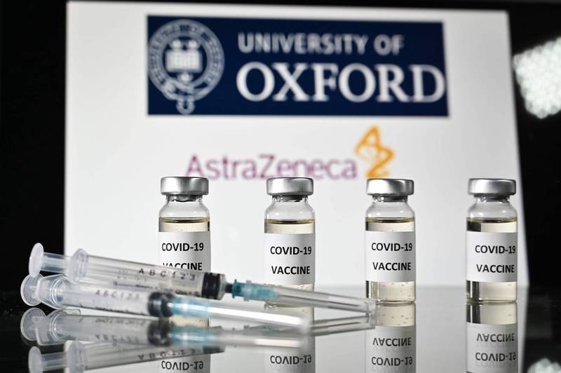 繼輝瑞與莫德納兩間公司的疫苗傳出捷報後，牛津大學與阿斯特捷利康公司合作研發的疫苗今日傳出也好消息。（法新社）