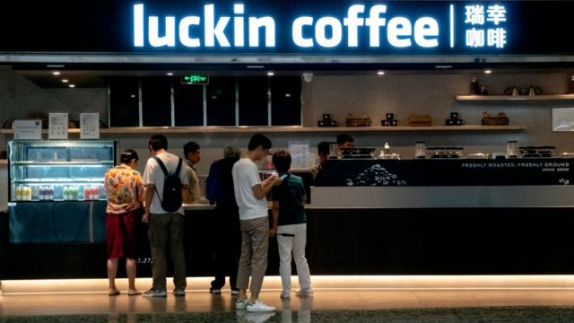 Luckin Coffee store in Beijing Daxing international airport.
