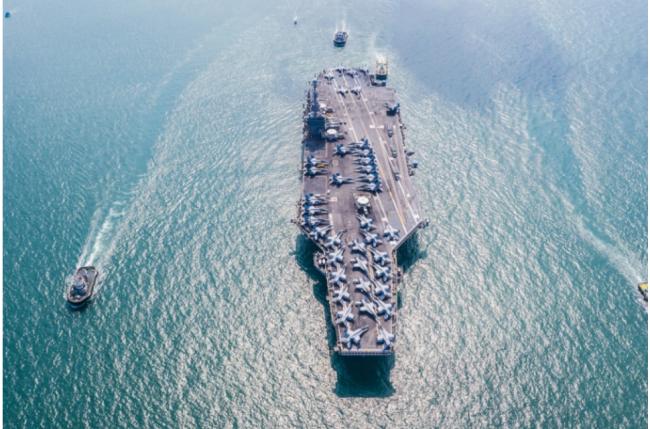 美国防部将航母撤离海湾水域以“减轻”紧张