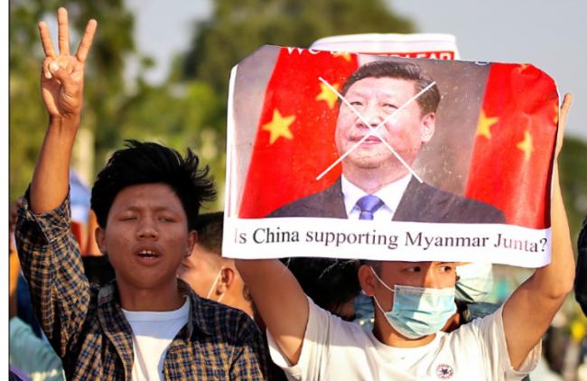 打压民主示威网论 中国助缅军建防火墙