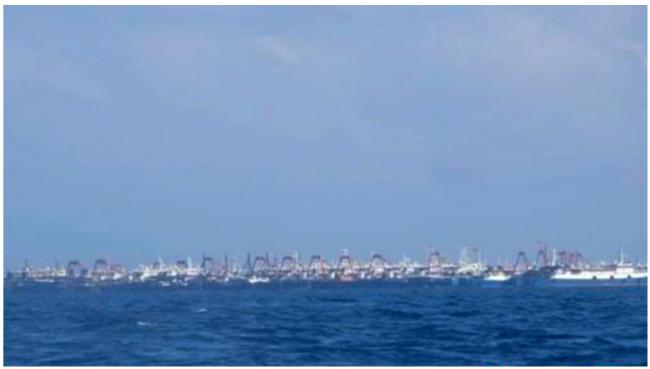 果然不是为了避风，中国渔船集结牛轭礁目的彰显