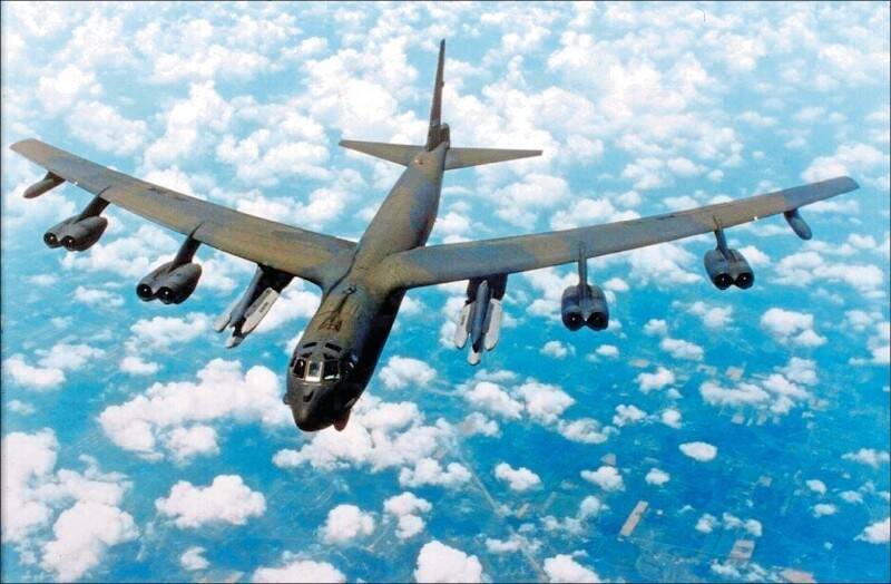 美軍B-52H轟炸機重返關島。（資料照，歐新社）