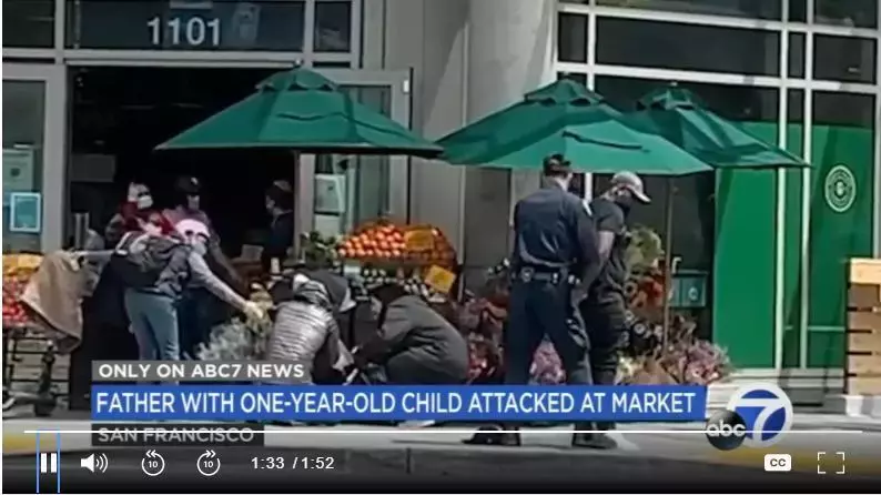 “我倒地婴儿车滑走” 亚裔男推1岁子上街遭痛殴