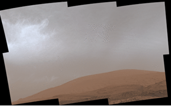 在火星上拍到闪光云 云里有冰晶
