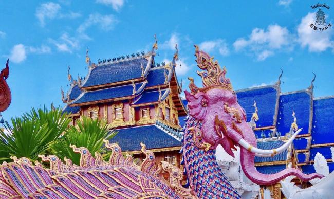 泰国清迈的蓝庙 如同置身东海龙宫