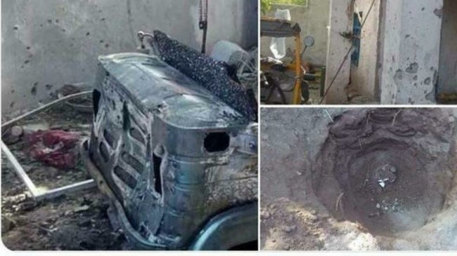阿富汗媒体公布美军报复轰炸ISIS-K据点照片