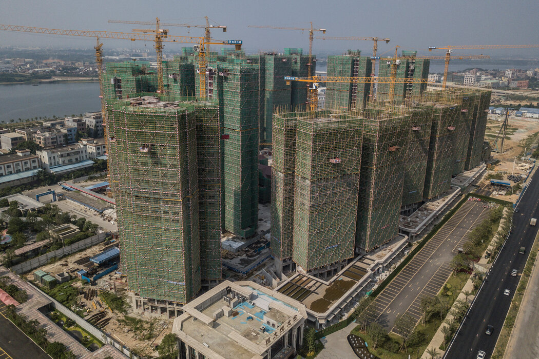 9月，东莞，中国恒大集团的一处建筑工地。