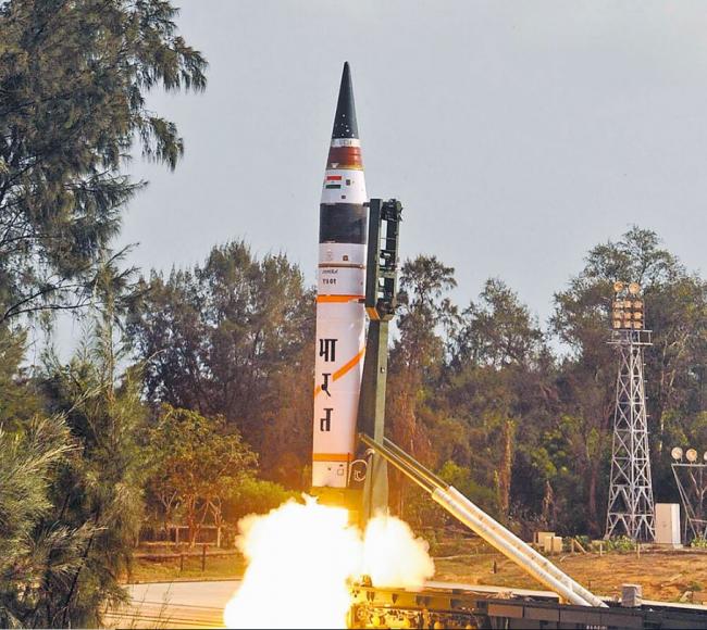 印度试射洲际导弹 射程涵盖中国多数重要城市