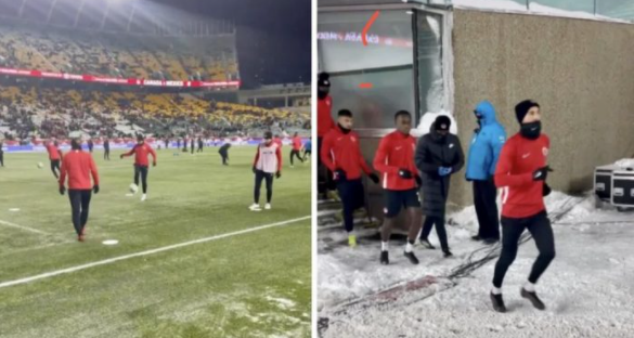 加拿大主场优势赢墨西哥 庆祝进球飞身跳入雪堆