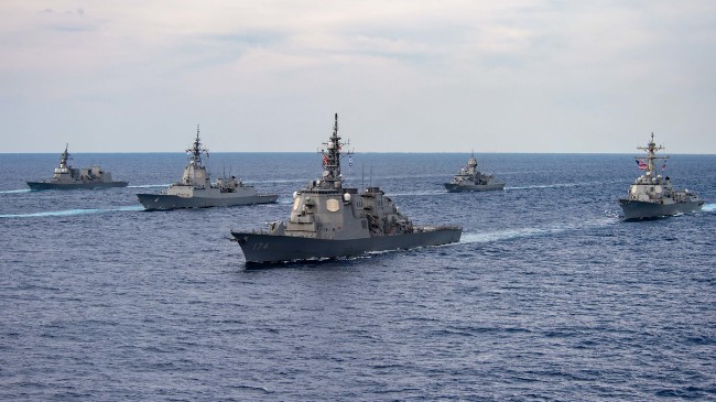 封锁中国潜舰出岛链 五大国展开菲律宾海联演