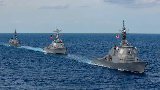 封锁中国潜舰出岛链 五大国展开菲律宾海联演