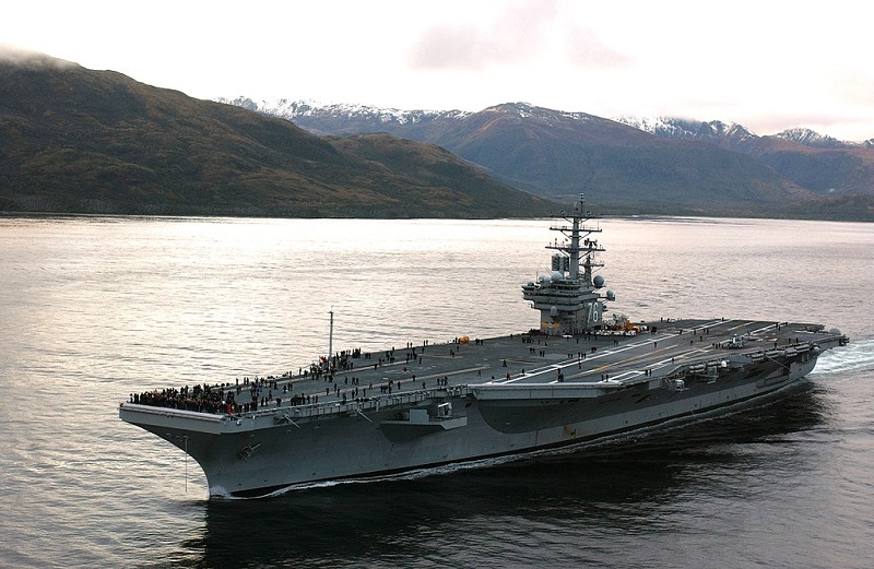 美國核子動力航空母艦雷根號（USS Ronald Reagan）。   圖：翻攝維基百科（資料照）
